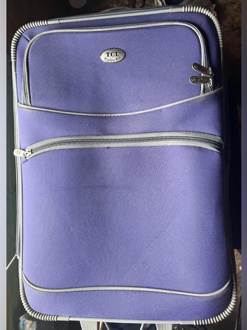 Traveler’s Choice Purple Carry-On Spinner Softside Expandable Luggage